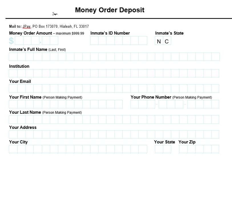 money order deposit
