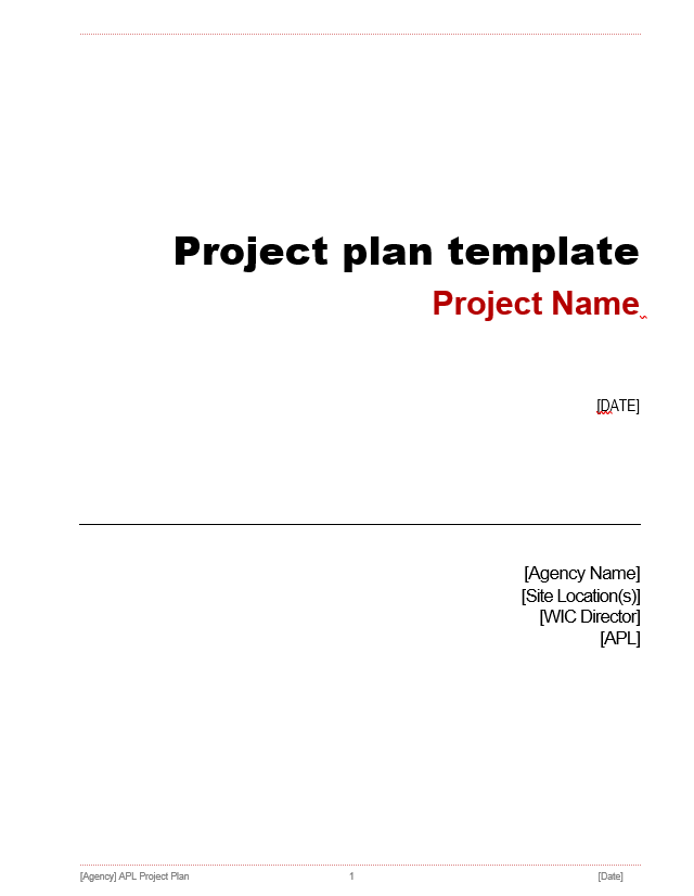 project plan template free download