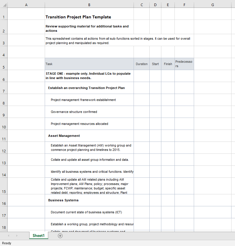 15 Plus Amazing Transition Plan Templates - Calypso Tree