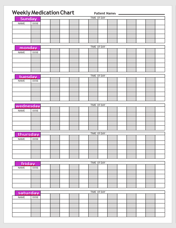 Daily Medication Chart