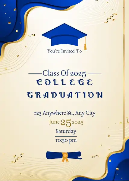 College Graduation Invitation Templates
