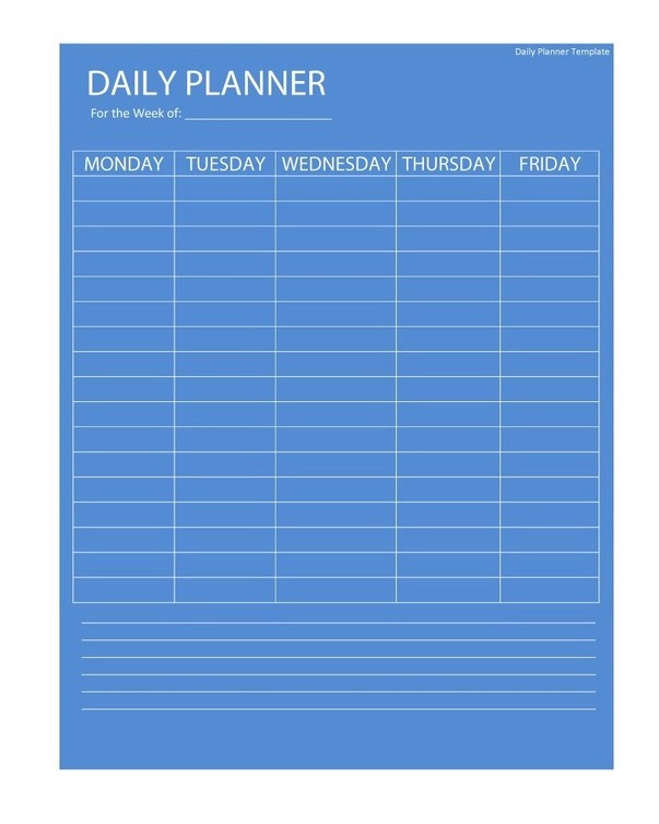 Daily Schedule Templates 09