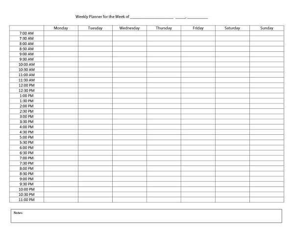 Daily Schedule Templates 13
