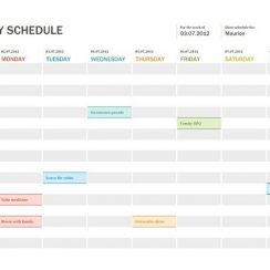 Daily Schedule Templates 14