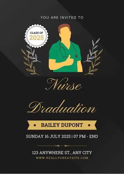 Nurse Graduation Invitation Templates