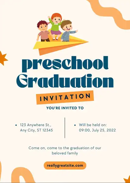 Preschool Graduation Invitation Templates