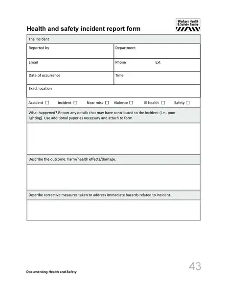 Sample Incident Report Template 02