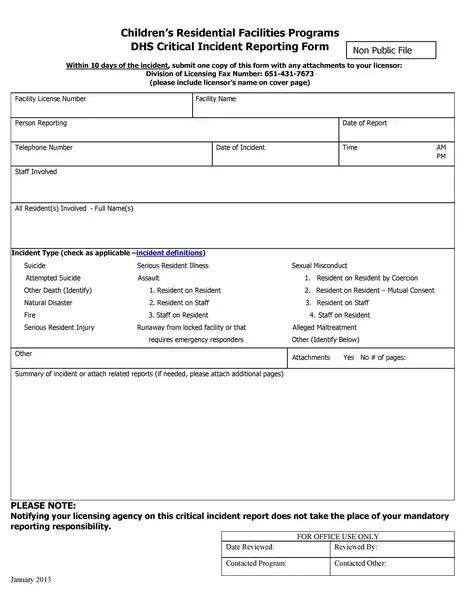 Sample Incident Report Template 04