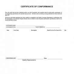 5 Amazing Certificate of Conformance Template 5 Amazing Certificate of Conformance Template