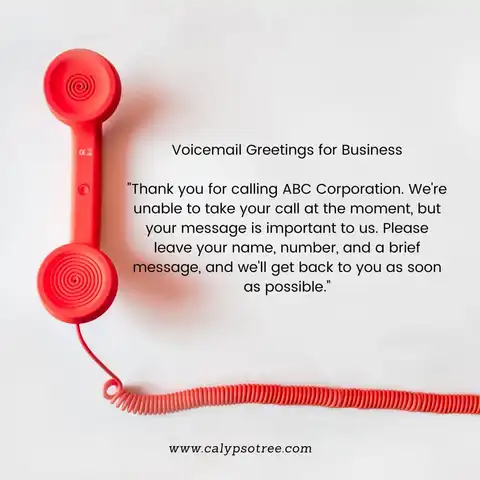 voicemail greetings for business