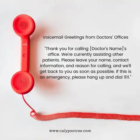 voicemail greetings for doctors' offices