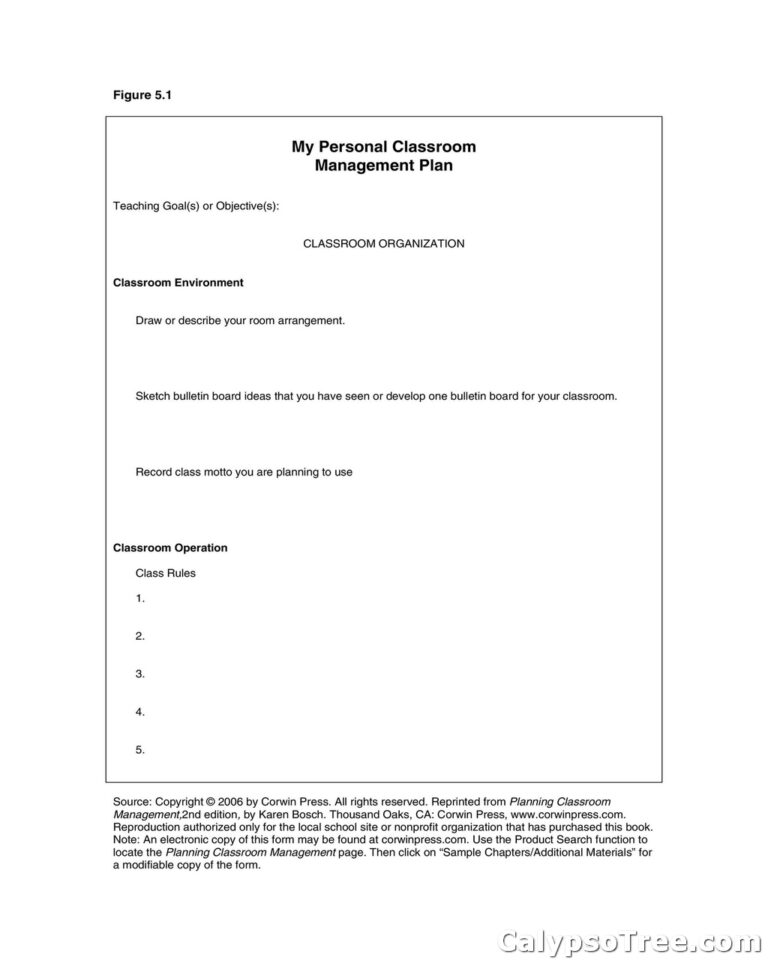 40+ Best Classroom Management Plan Template For Teaching And Learning ...