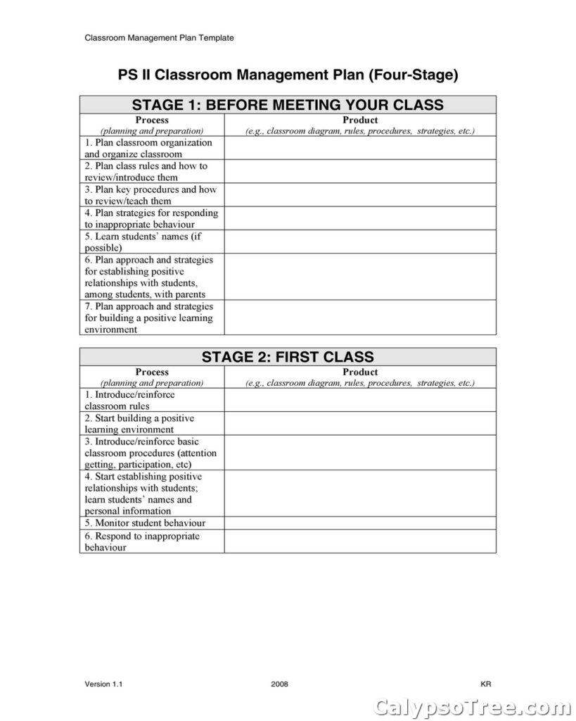 Classroom Management Plan 08
