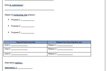 10 Sample Cost Benefit Analysis Template