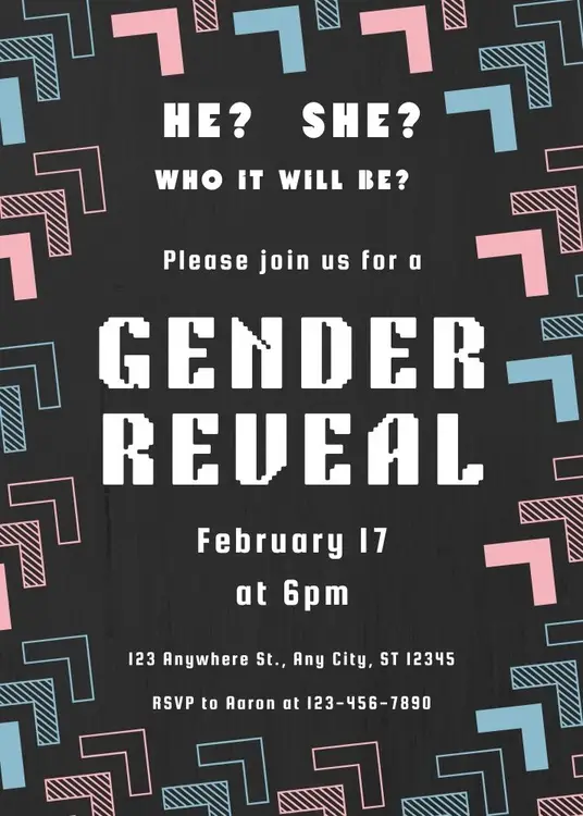 Free Printable Gender Reveal Invitations 03