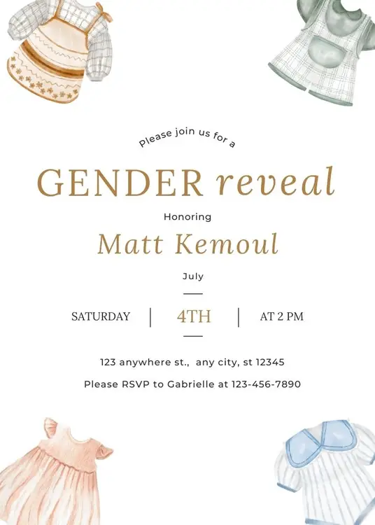 Free Printable Gender Reveal Invitations 05