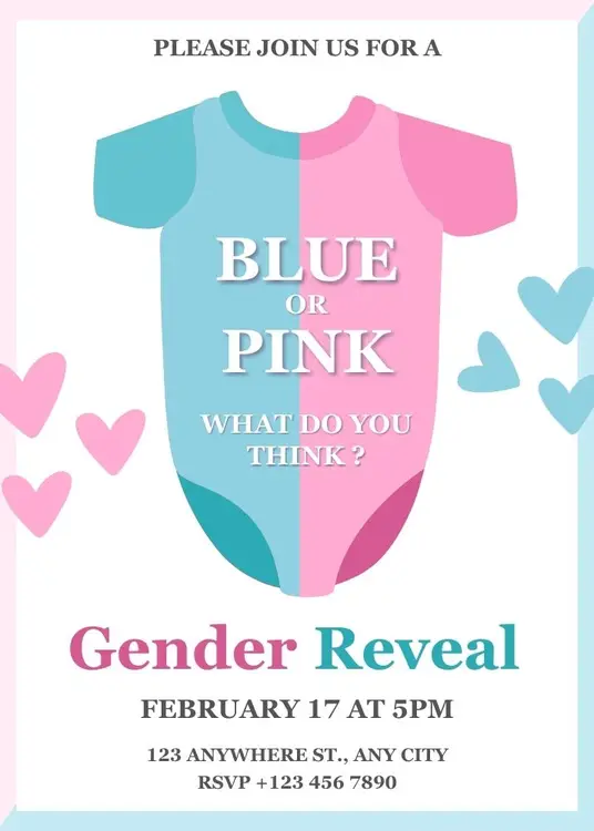 Free Printable Gender Reveal Invitations 06