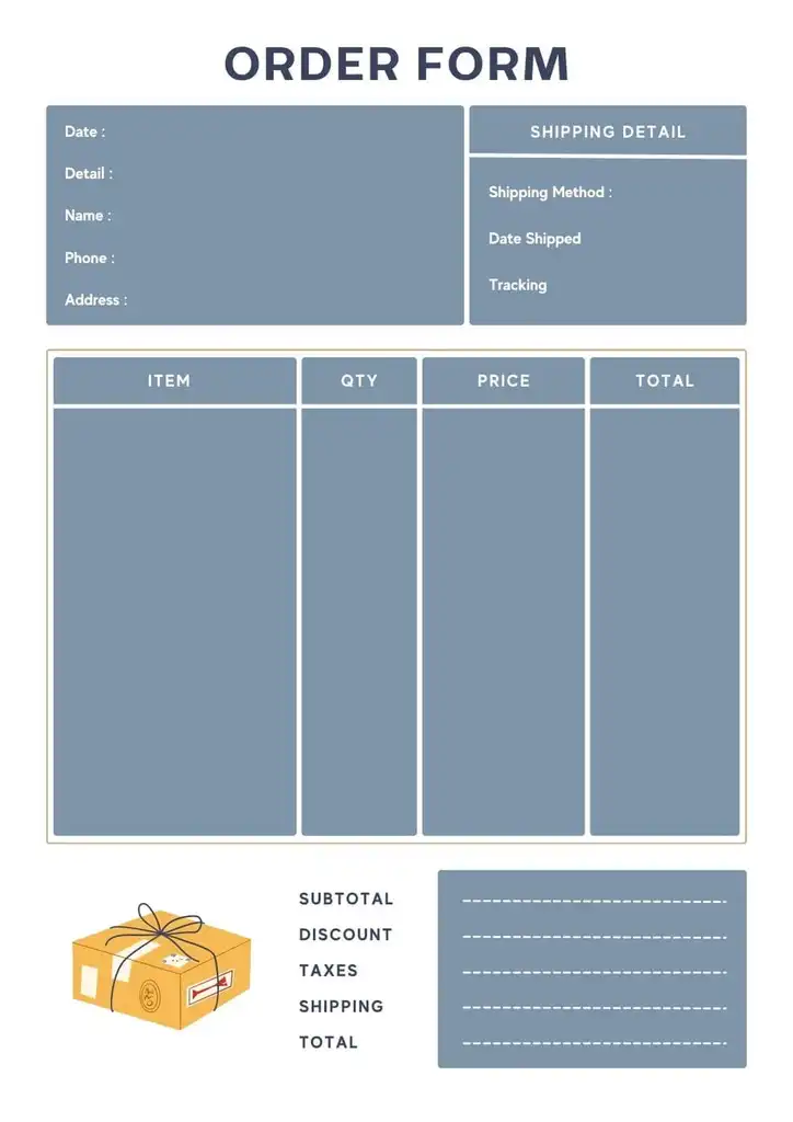 Free Sample Order Form Template 02