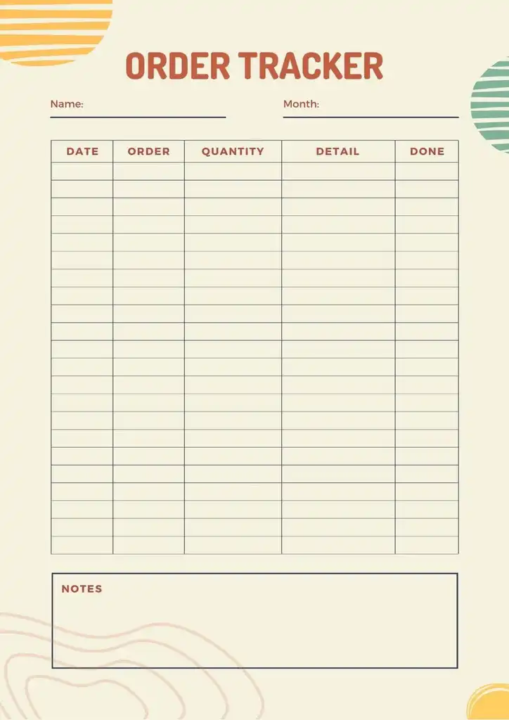 Free Sample Order Form Template 07 Free Sample Order Form Template 07