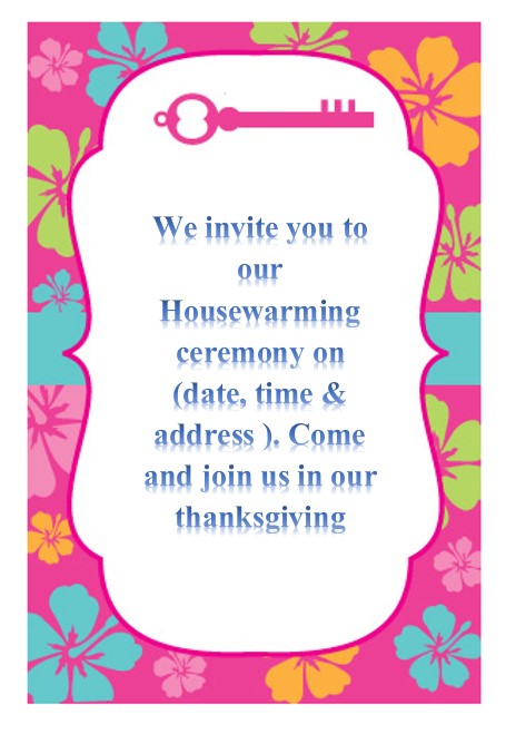 Housewarming Invitations - Free Printable Housewarming Invitations Templates