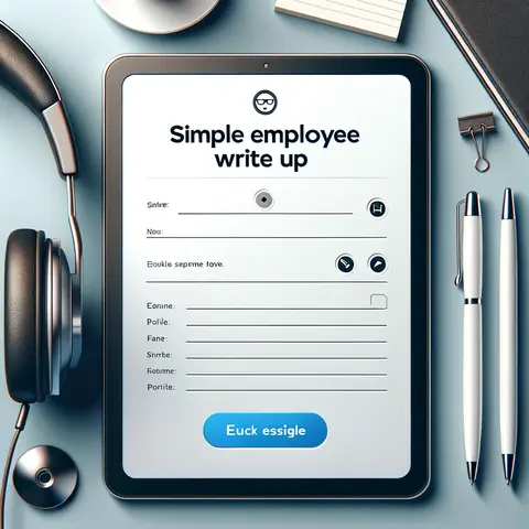 Modern Simple Employee Write Up Form