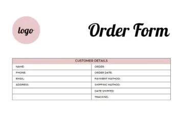 Free Sample Order Form Template