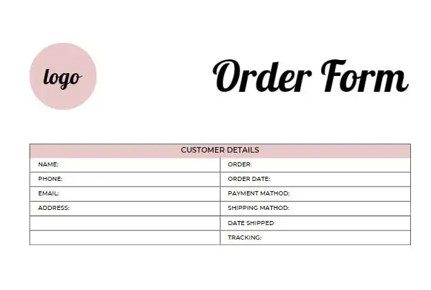 Order Form Template Featured