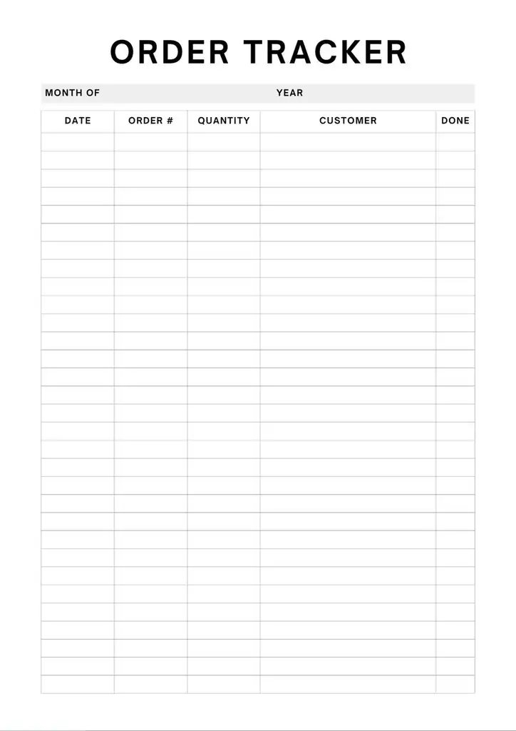 Order Tracker Form 06