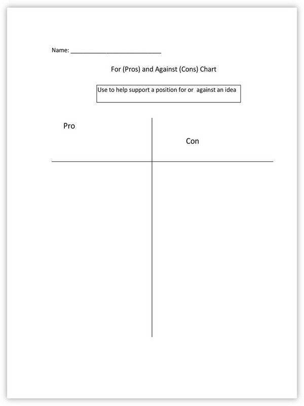 Pros and Cons List Template 06