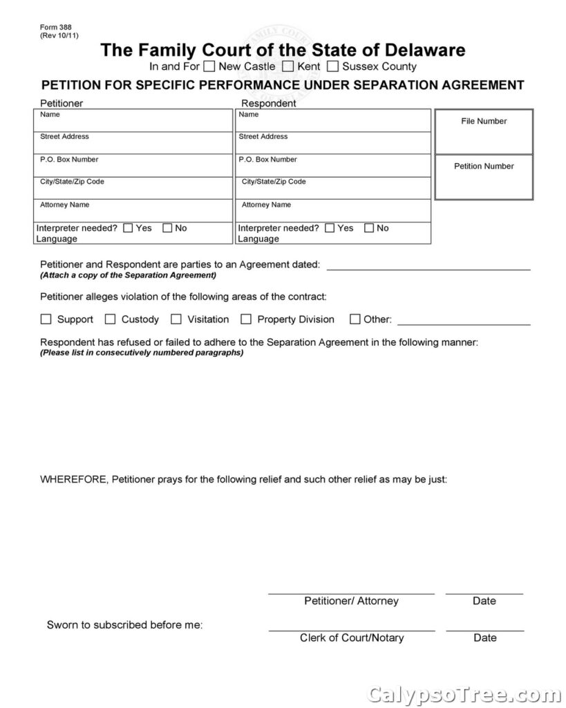 Separation Agreement Template 05