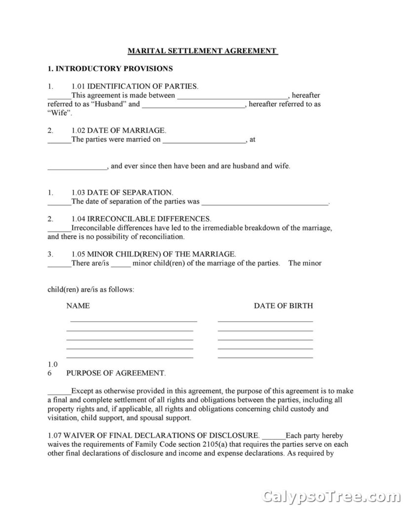 Separation Agreement Template 23