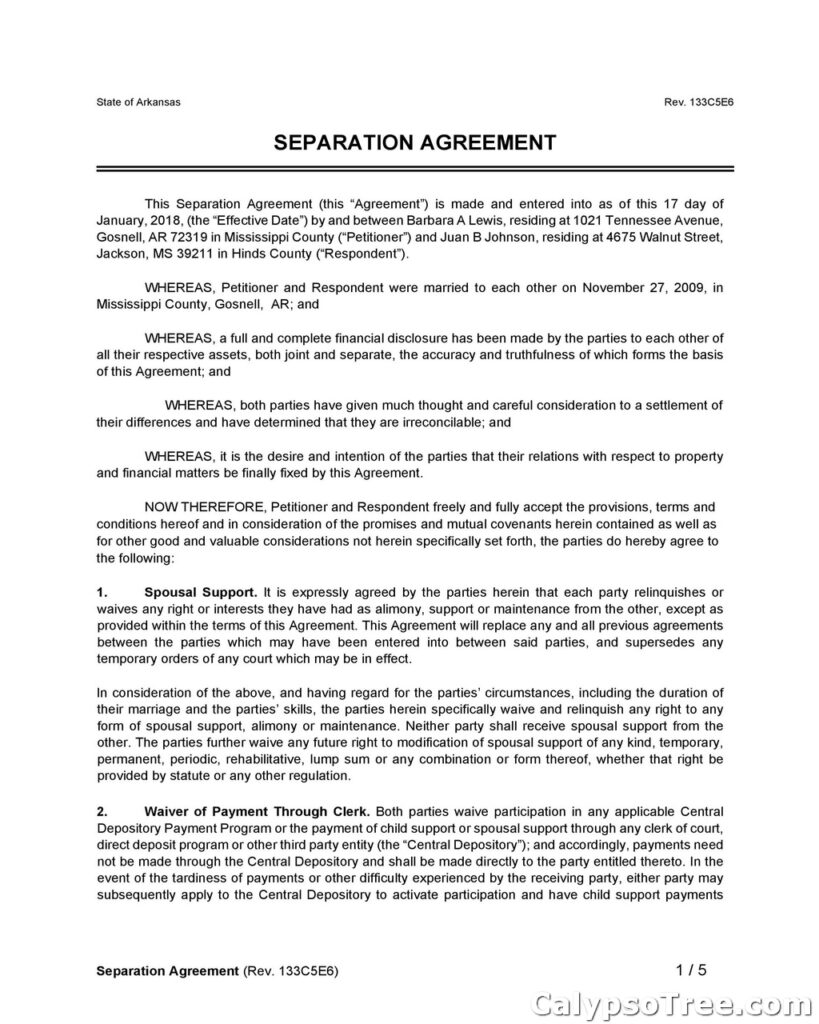 Separation Agreement Template 32
