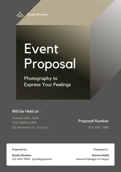 Simple Professional Event Proposal Template 05