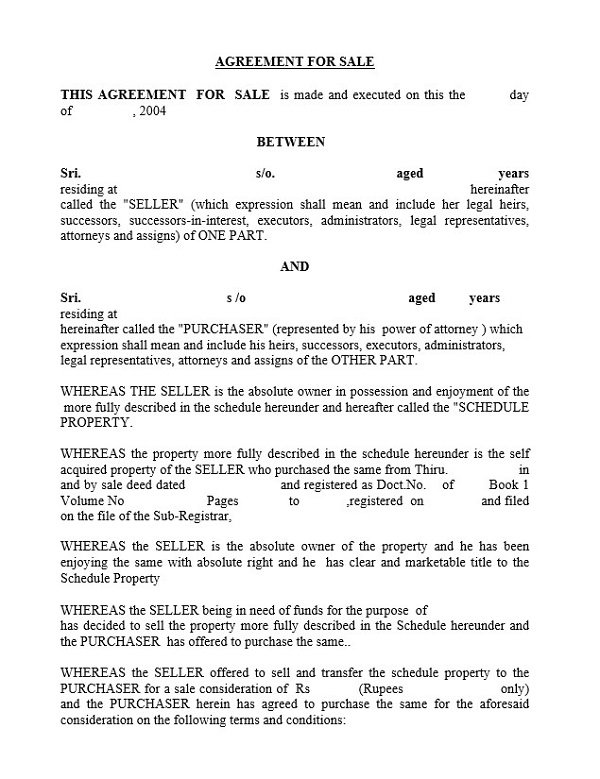 Vehicle Sales Agreement Template