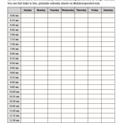 Weekly Calendar Template
