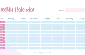 10+ Amazing Weekly Calendar Template With Times (Office and Home Needs)
