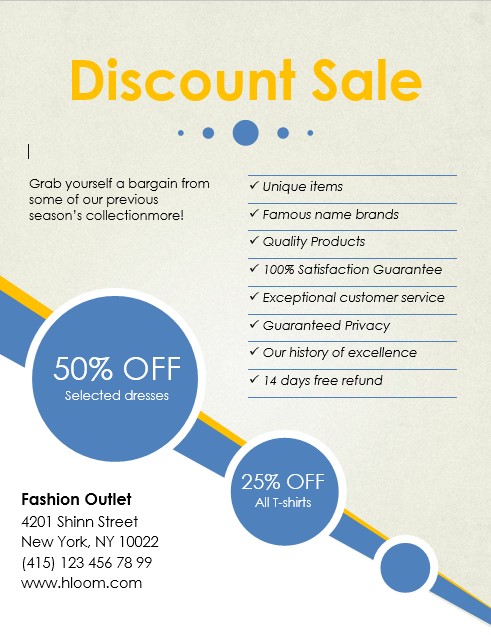 discount flyer template