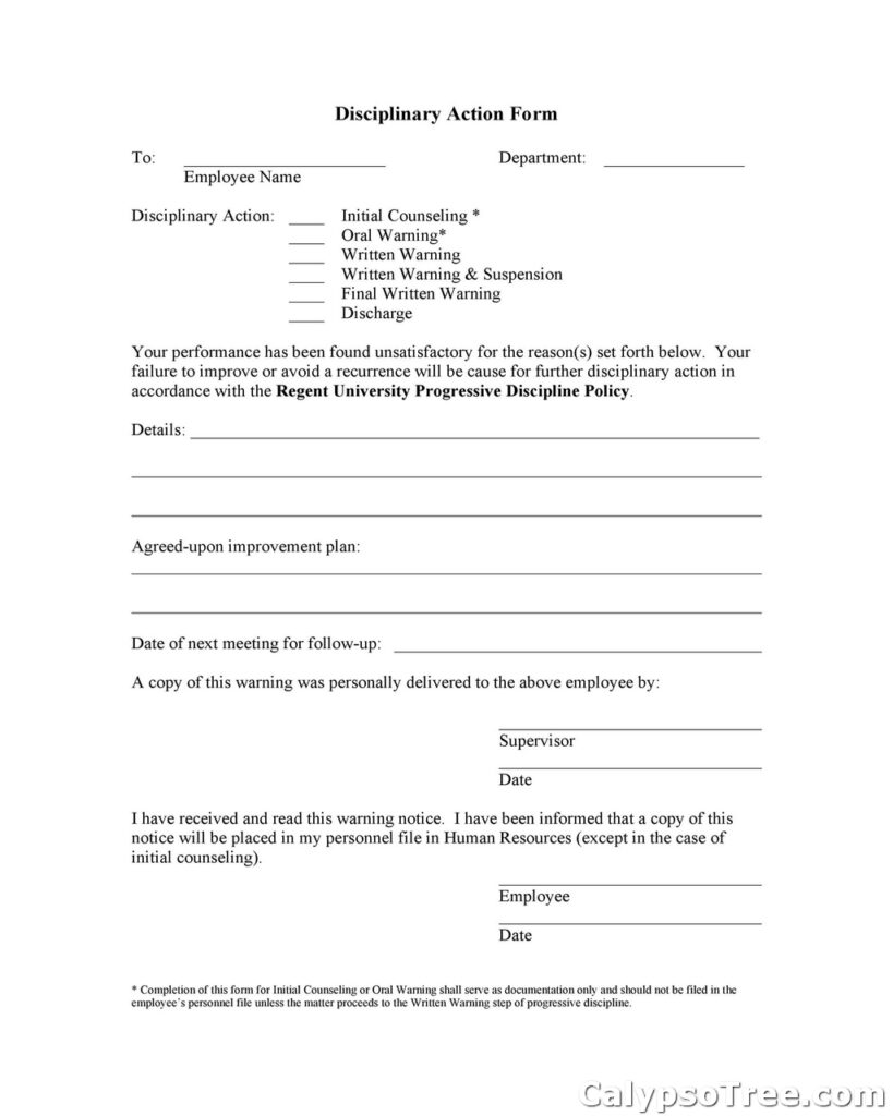 employee write up form example 01