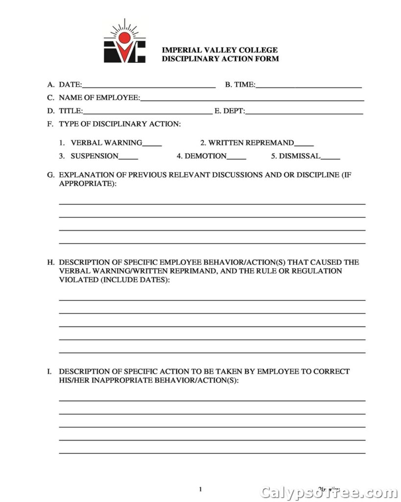 employee write up form example 03