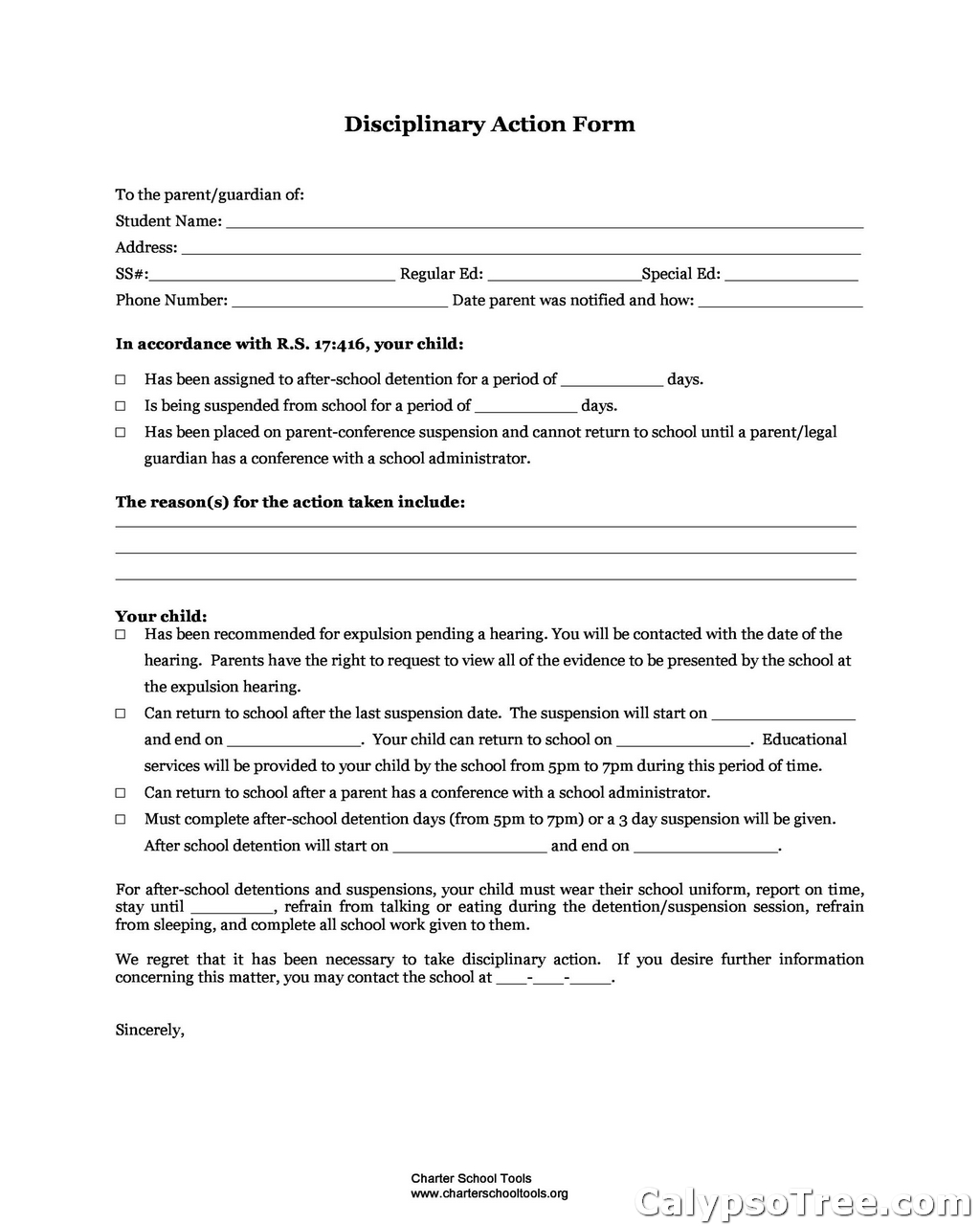 employee write up form printable 10