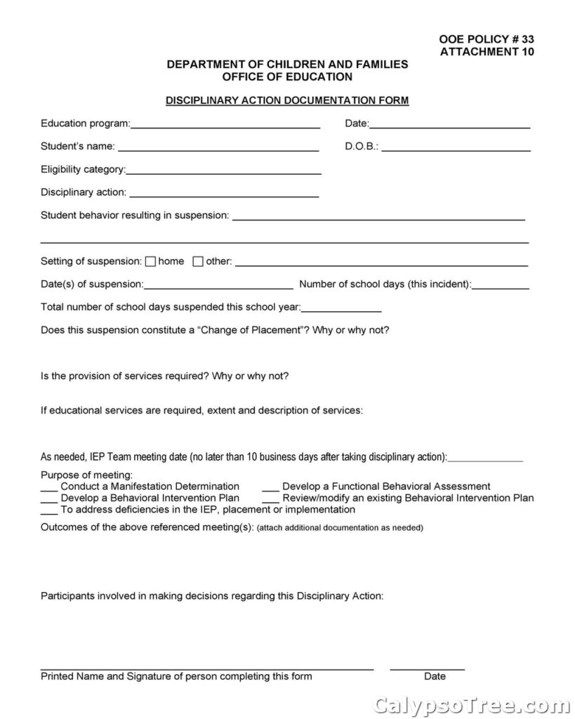 employee write up form sample 02