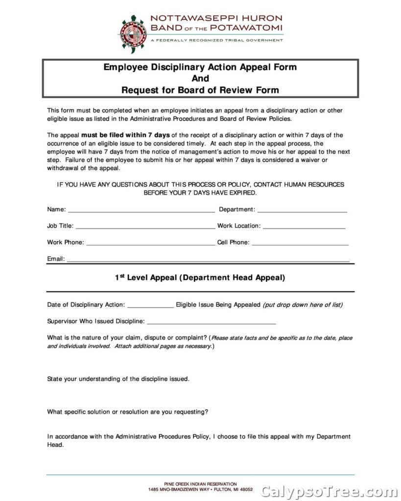 employee write up form sample 05