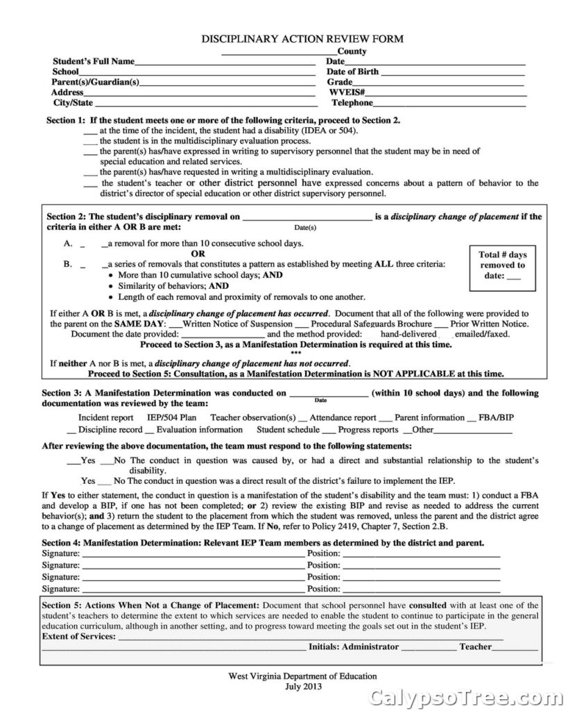 employee write up form sample 10