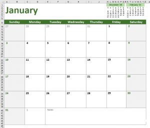 excel calendar template