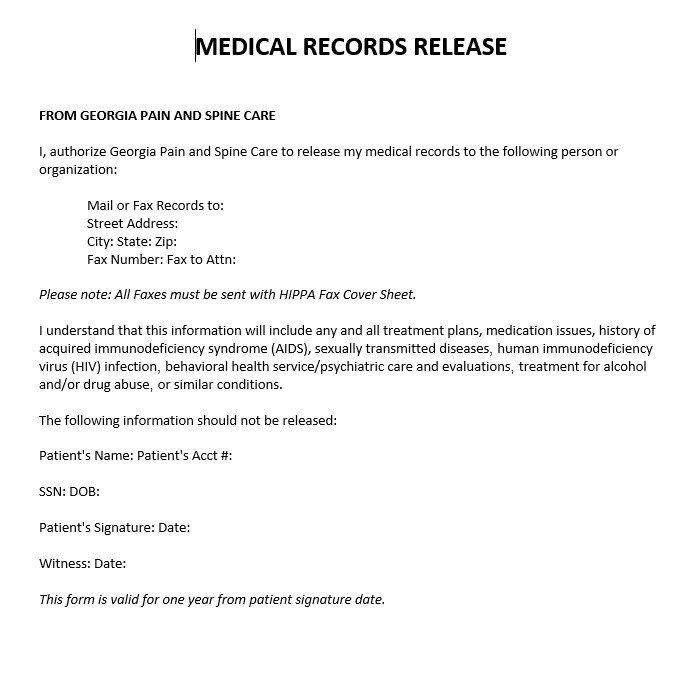 medical record release