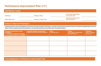 50 Free Sample Performance Improvement Plan Template (Word, Excel And PDF)