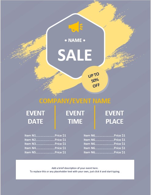 sales flyer template