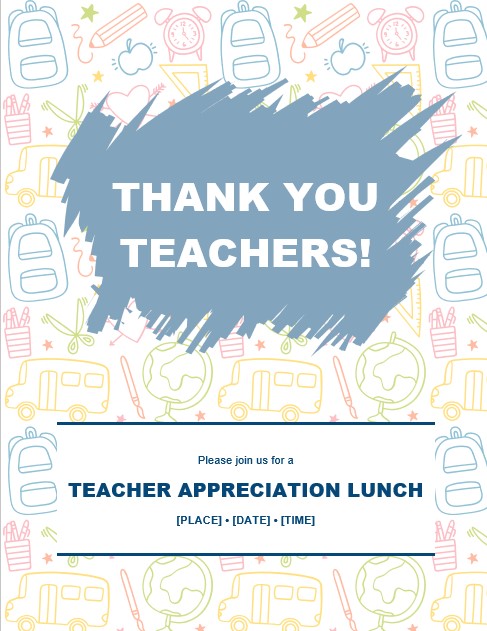 teacher appreciation flyer