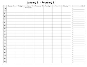 weekly calendar template 01