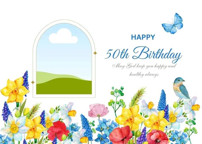50th Birthday Card Template 50th Birthday Card Template